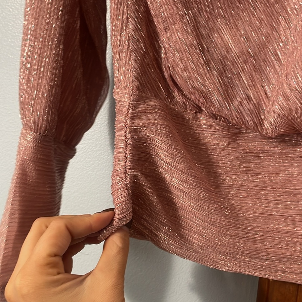 Express Pink Wrap Top - Picture 5 of 7